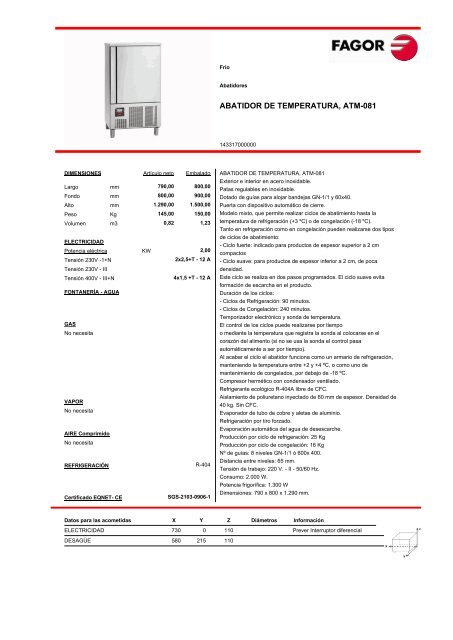 ABATIDOR DE TEMPERATURA, ATM-081 - Fidesvita