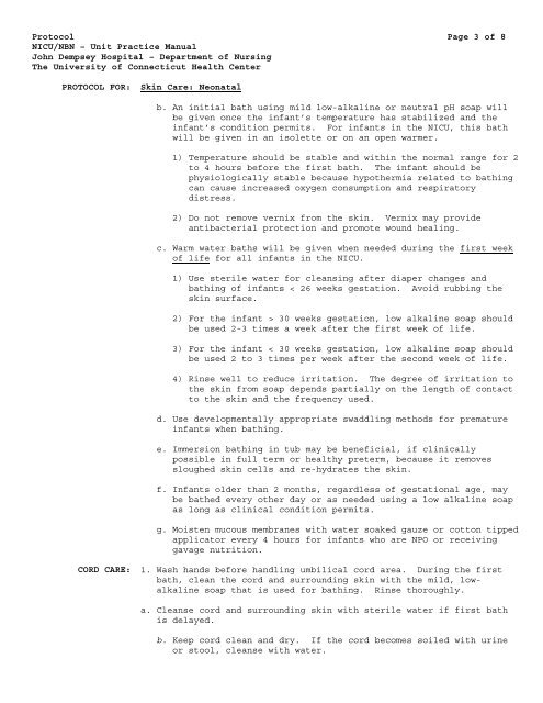 Protocol Page 1 of 8 NICU/NBN - Department of Nursing - University ...