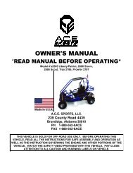 Owner's Manual - Family Go Karts