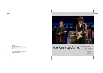 Nigel Kennedy Quintet With guest star Jeff Beck BBC Proms 2008 ...