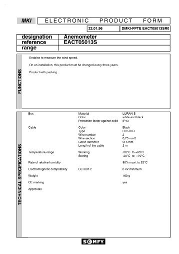 FC EACT05013S an - Somfy