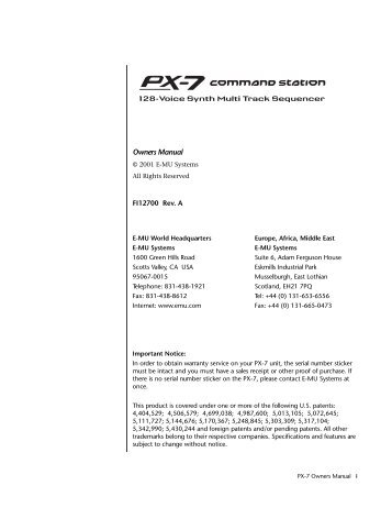 PX-7 Operation Manual (revison A) - nocookie.net