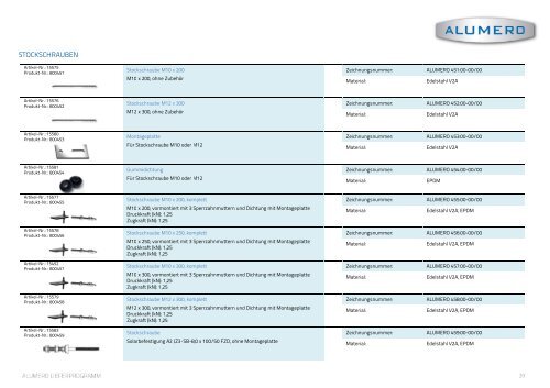 Lieferprogramm DT1 - Alumero