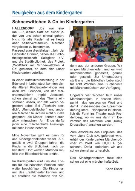 Ausgabe 12 / 2013 - Ev.-luth. Kirchengemeinden Hallendorf ...