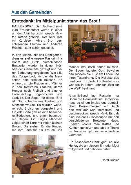 Ausgabe 12 / 2013 - Ev.-luth. Kirchengemeinden Hallendorf ...