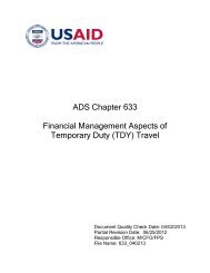 ADS Chapter 633 Financial Management Aspects of ... - usaid