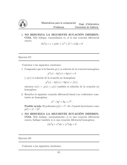 Matemáticas para la Computación