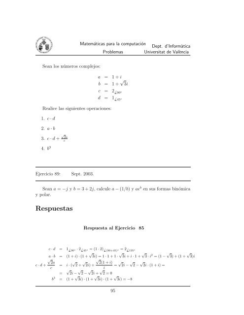 Matemáticas para la Computación