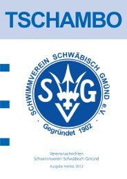 Tschambo Herbst 2013 - Schwimmverein Schwäbisch Gmünd e.V.