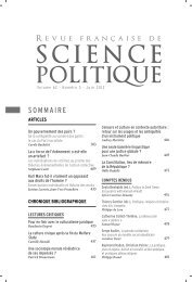 Vol. 62 nÂ°3 juin 2012 - Association franÃ§aise de science politique