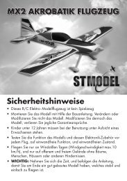 Sicherheitshinweise MX2 AKROBATIK FLUGZEUG MX2 ... - Ripmax