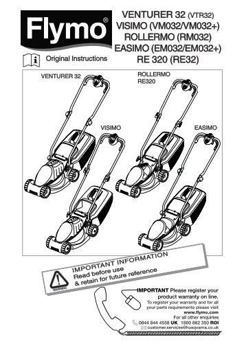 OM, Flymo, Venturer 32, Visimo, Rollermo, Easimo ... - Clear all