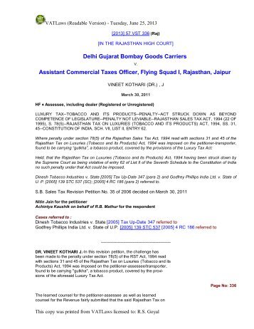 GUJARAT VAT ACT