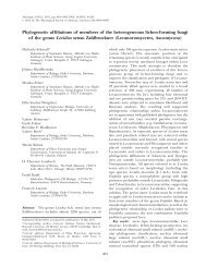 Phylogenetic affiliations of members of the ... - Mycologia