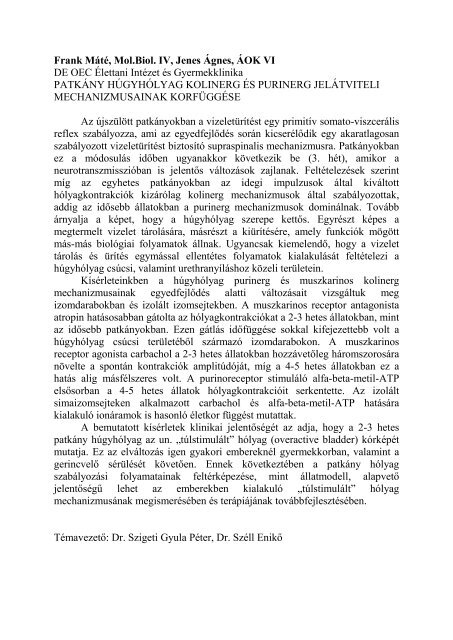 ProgramfÃ¼zet (PDF) - DE OEC TudomÃ¡nyos DiÃ¡kkÃ¶ri TanÃ¡cs