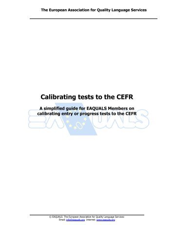 Calibrating tests to the CEFR