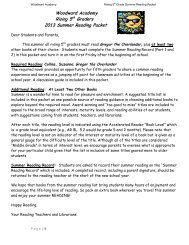 summer reading packet.pdf - Woodward Academy