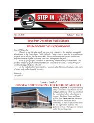 Volume 7 Issue 18 May 13, 2010 - Owensboro Public Schools