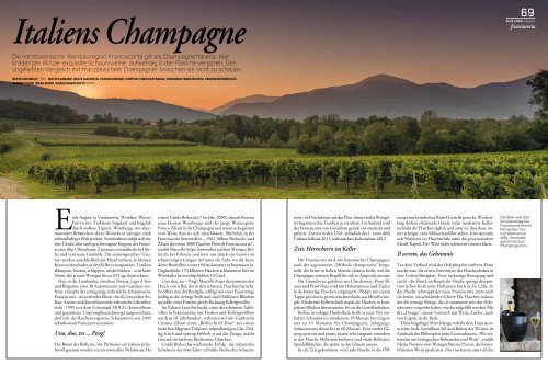 Die norditalienische Weinbauregion Franciacorta ... - Barone Pizzini