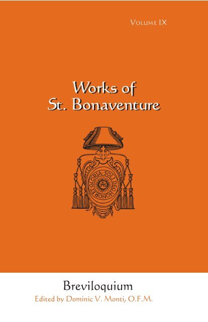 Works of St. Bonaventure Works of St. Bonaventure - Franciscan ...