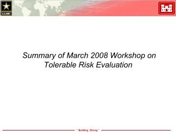 Tolerable Risk - Flood Risk Management Program