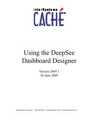Using the DeepSee Dashboard Designer - InterSystems ...