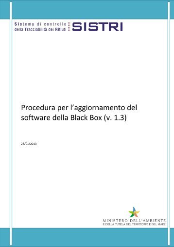 Procedura per l'aggiornamento del software della Black Box ... - Sistri