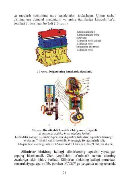 AVTOMOBILNING UMUMIY TUZILISHI