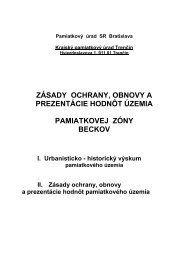 zÃ¡sady ochrany, obnovy a prezentÃ¡cie hodnÃ´t Ãºzemia - PamiatkovÃ½ ...