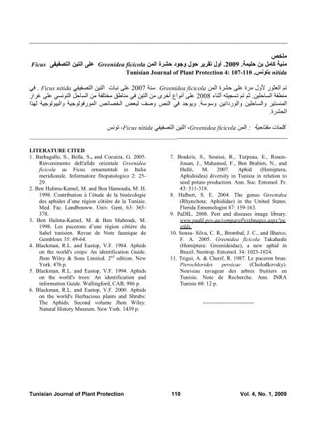 107. First report of Greenidea ficicola in Tunisia. M. Ben ... - Iresa