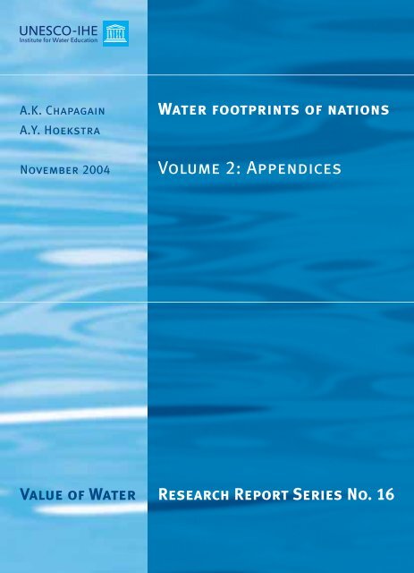 Volume 2: Appendices - Water Footprint Network