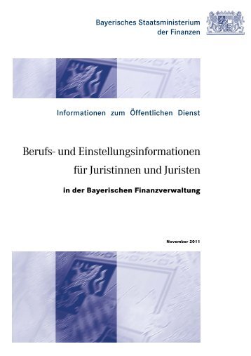 Berufs- und Einstellungsinformationen für Juristinnen und Juristen