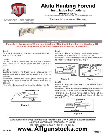 Akita Hunting Forend Installation Instructions - MidwayUSA