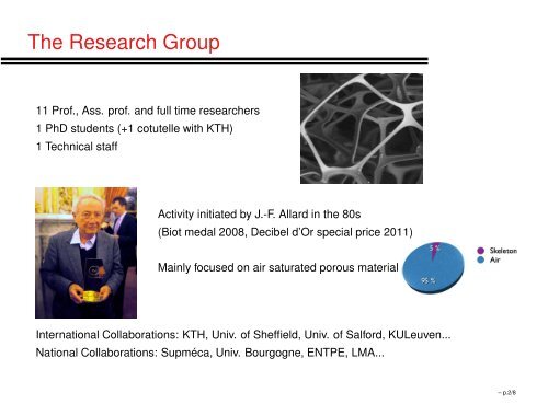 The Acoustics and Mechanics of Porous Materials Research Group