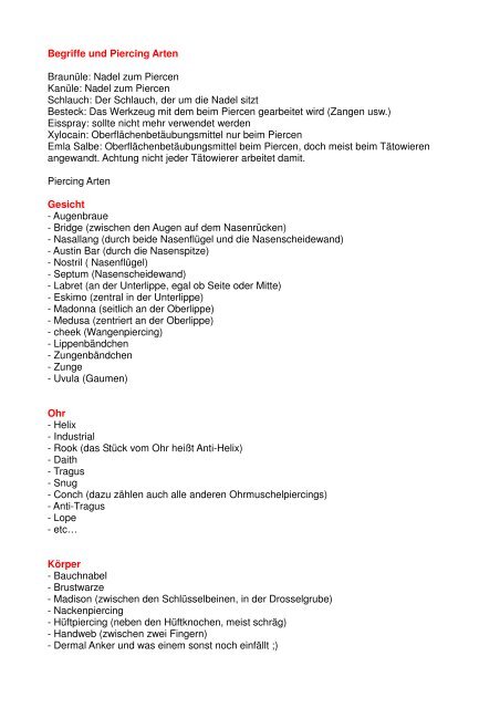 Kvv und christina piercing
