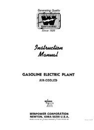 Gasoline Air Cooled Operators Manual - Winco Generators