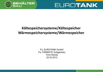 Thermische Energiespeicher/ Thermal Energy Storage - Furgy