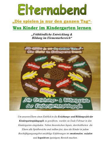 „Die spielen ja nur den ganzen Tag“- Was Kinder im Kindergarten ...