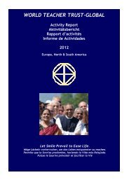 WORLD TEACHER TRUST-GLOBAL - The World Teacher Trust