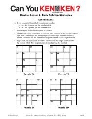 KenKen Lesson 1: How to Solve a KenKen Puzzle - juanmorelcampos