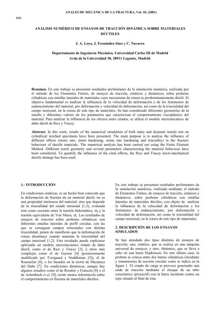 anÃ¡lisis numÃ©rico de ensayos de tracciÃ³n dinÃ¡mica sobre ...