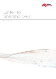 Letter to shareholders FY08 - Nobel Biocare Corporate