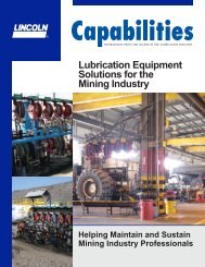 Mining Capabilities - Lincoln Industrial