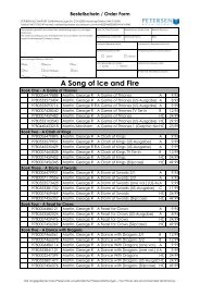 A Song of Ice and Fire - Petersen Buchimport