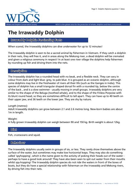 Linked activity for Q1.pdf - Whale and Dolphin Conservation Society
