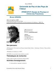 Bruno GRASSL - IPREM-EPCP - Université de Pau et des Pays de l ...