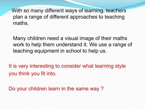 Addition & Subtraction Workshop - Great Missenden