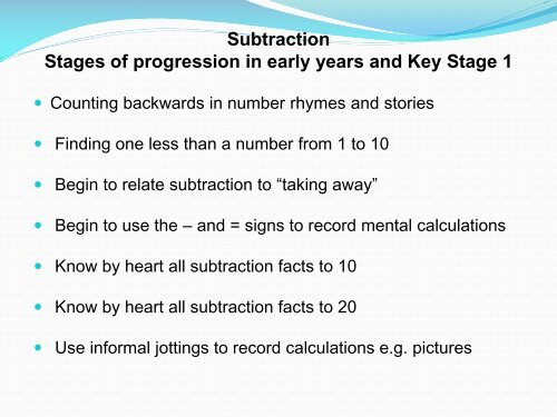 Addition & Subtraction Workshop - Great Missenden