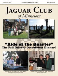 Winter Quarter Newsletter - January, 2007 - Jaguar Club of MN