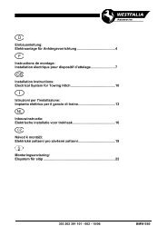 Einbauanleitung: Elektroanlage fÃƒÂ¼r AnhÃƒÂ¤ngevorrichtung ... - Westfalia